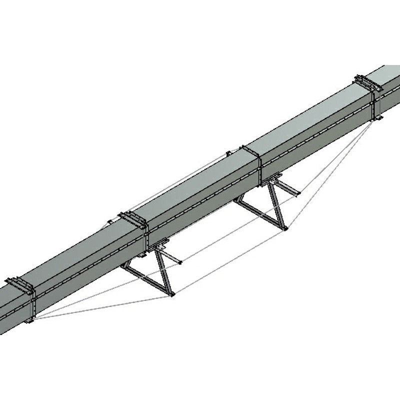 Bardunsæt dobbelt med sidestyr T49/T57
