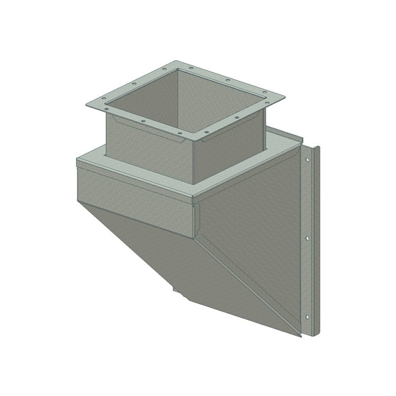 Indløbsstykke 90° 240x240 til T54