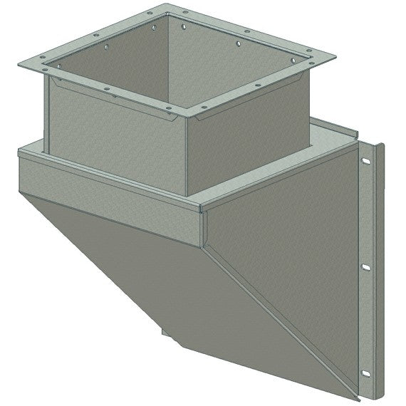 Indløbsstykke 90° 300x300 T55