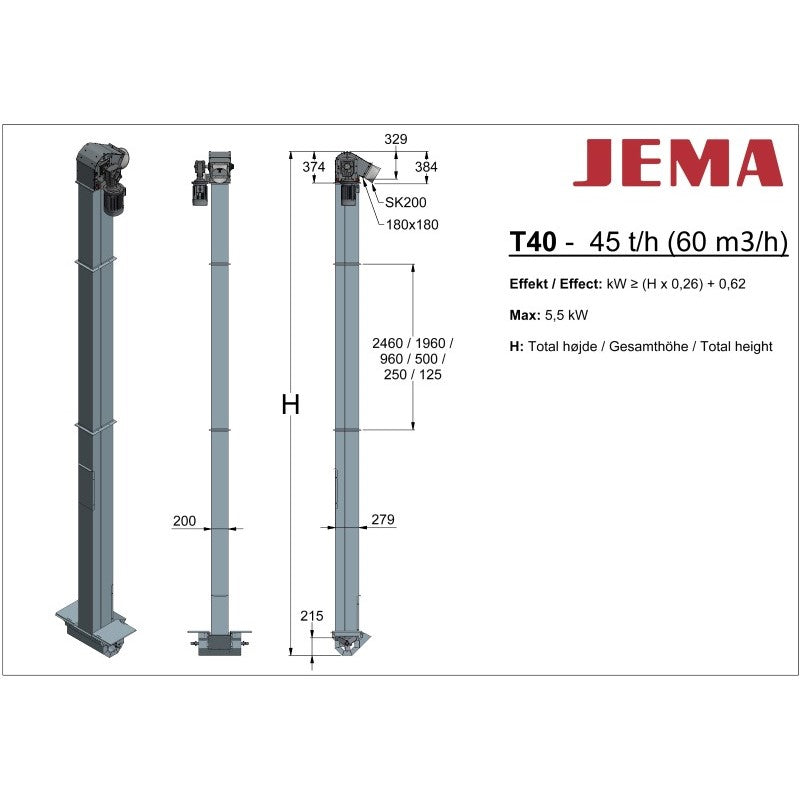 T40 Kædeelevator - 45 t/h