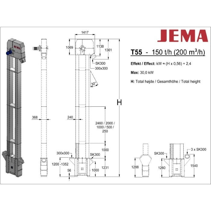 T55 Kopelevator - 150 t/h