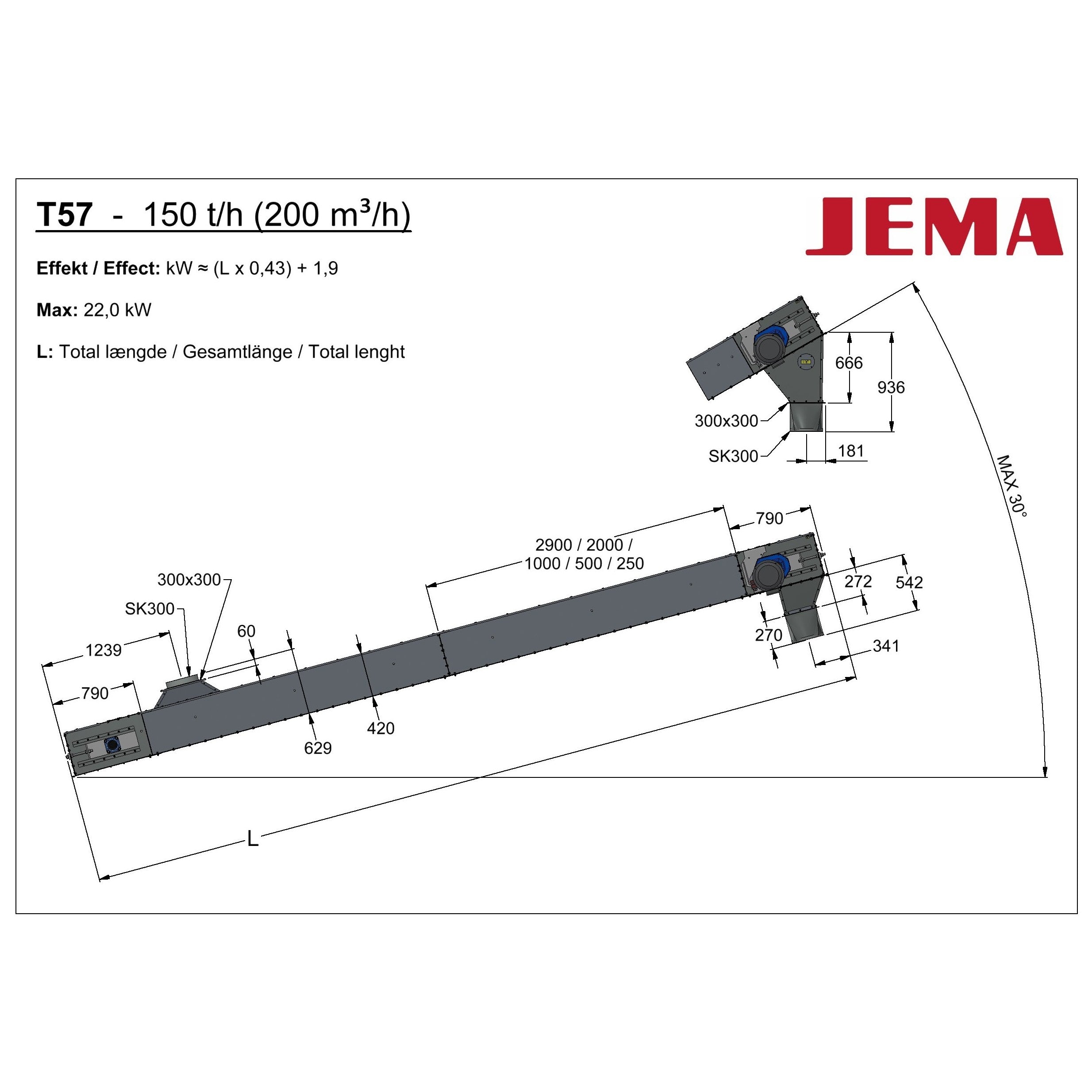 T57 Kæderedler - stigende