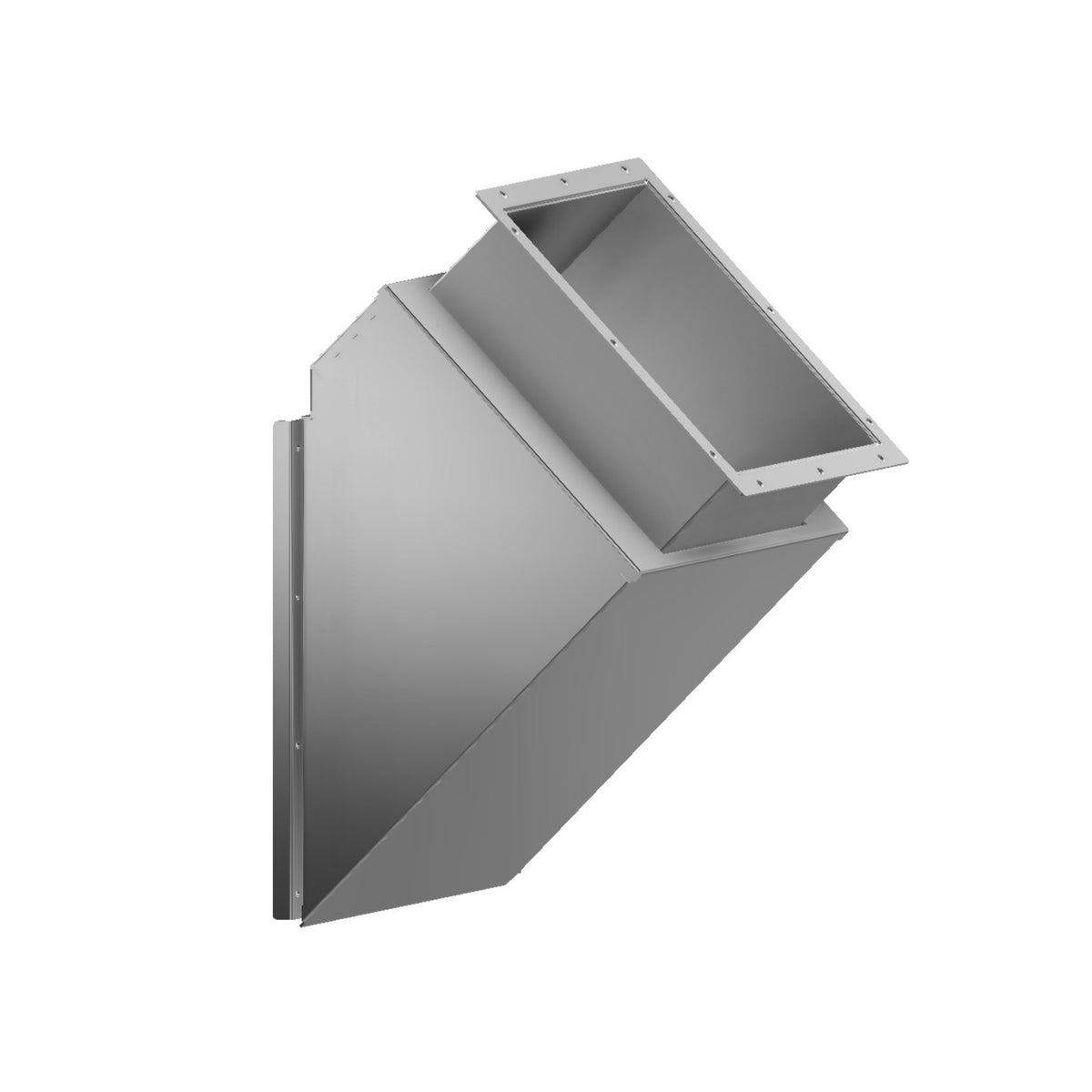 Indløbsstykke 45° 400x400, E300