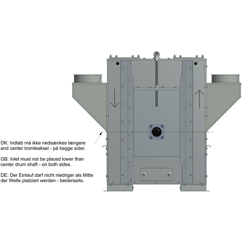 Indløb m/regulering 45°, SK250, T54